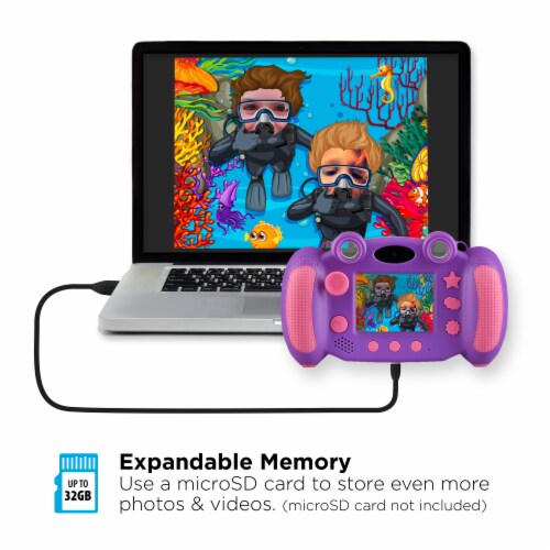 PlayZoom Snapcam Duo Kids Digital Camera - Purple Perspective: left