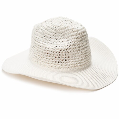 Collection 18 Straw Cowboy Hat - White Perspective: left