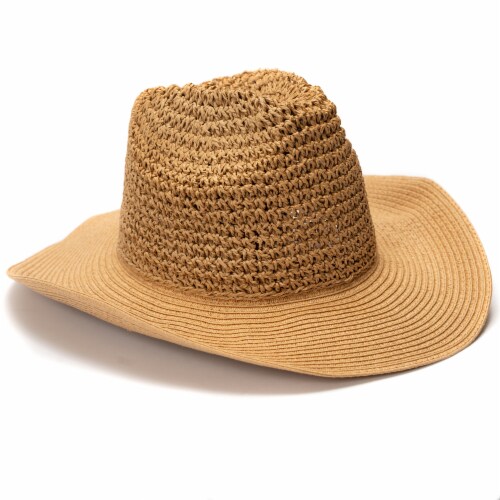Collection 18 Straw Cowboy Hat - Tan Perspective: left