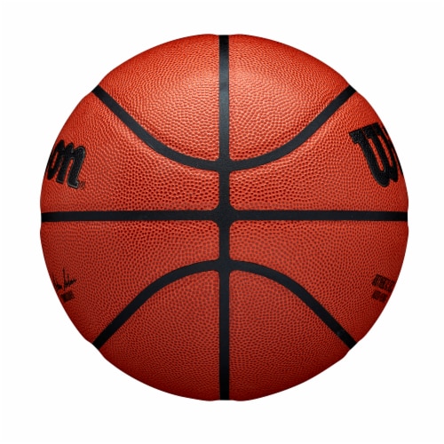 Wilson Sporting Goods NBA Authentic Indoor/Outdoor Official Basketball - Orange/Black Perspective: left