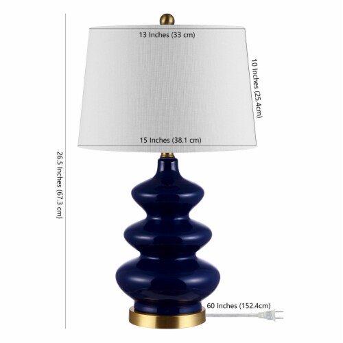 SAFAVIEH Brielle 26.5 Table Lamp | Navy | Perspective: left