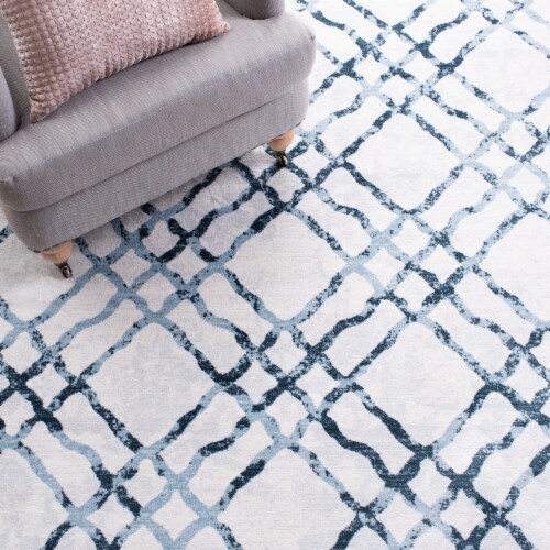 Safavieh Martha Stewart Collection Isabella Accent Rug - Ivory/Turquoise Perspective: left