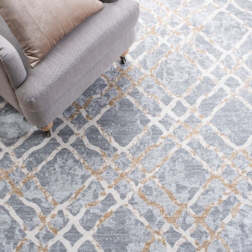 Martha Stewart Isabella Rug - Silver/Ivory Perspective: left