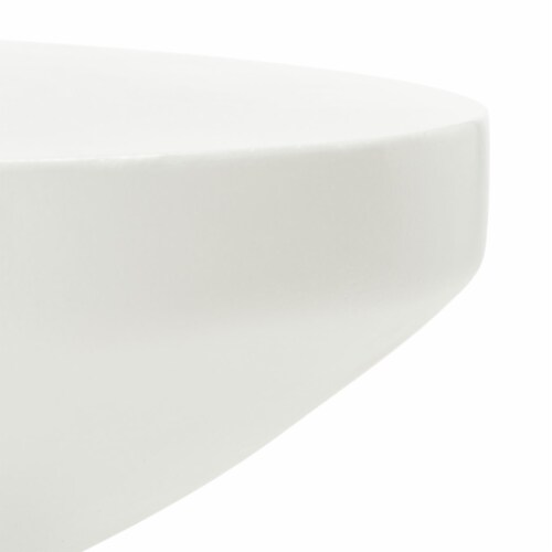 SAFAVIEH Outdoor Collection Benaya Concrete Accent Stool Ivory Perspective: left