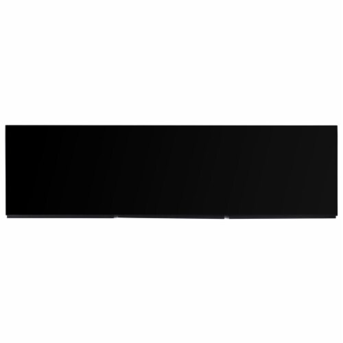 SAFAVIEH Zadie 2-Shelf Rattan Sideboard Black / Natural Perspective: left