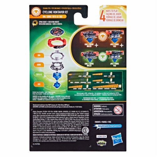 Hasbro Beyblade Burst Quad Drive Cyclone Roktavor R7 Starter Pack Perspective: left