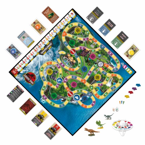 Hasbro Game of Life Jurassic Park Board Game Perspective: left