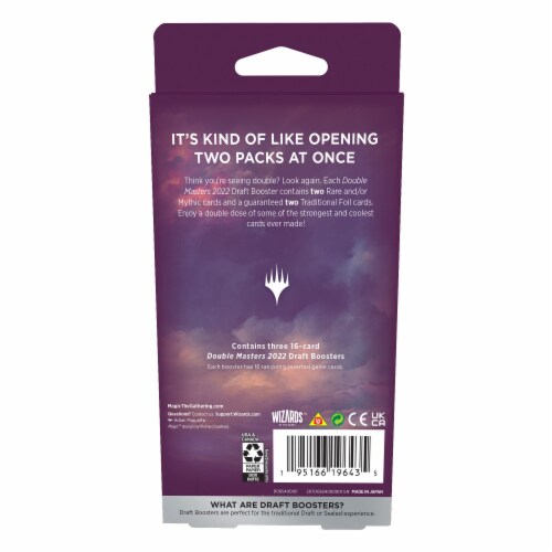 Magic: The Gathering Double Masters 2022 3-Booster Draft Pack Perspective: left