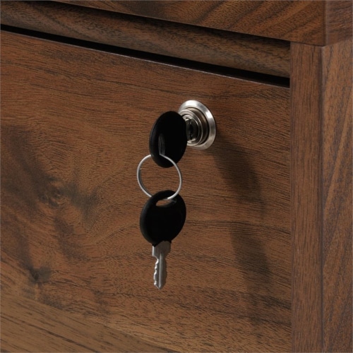 Pemberly Row 2 Drawer Lateral File Cabinet in Grand Walnut Perspective: left