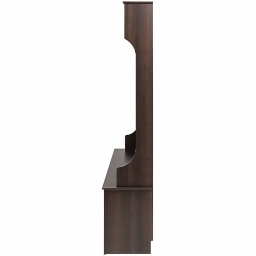 Pemberly Row 60  Hall Tree with 24 Cubbies in Espresso Perspective: left