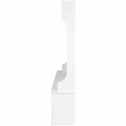 Pemberly Row Contemporary 24 Cubby 60  Hall Tree in White Perspective: left