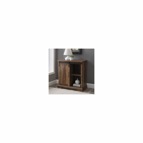 Home Square 2 Piece Set with 32  TV Stand and 72  Hall Tree in Rustic Oak Perspective: left