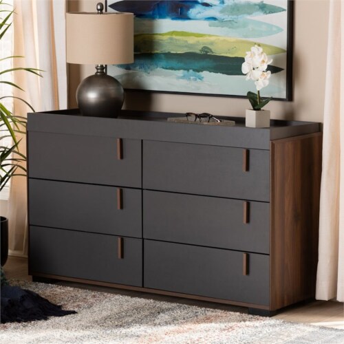 Grey and sales brown dresser