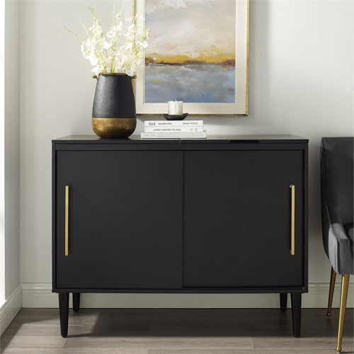 Matte black console table deals