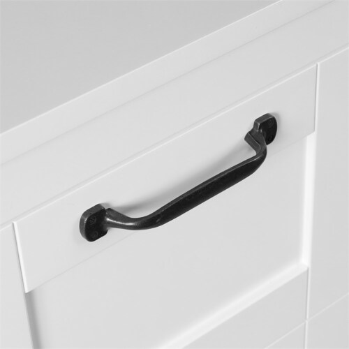 Luxen 2 Piece White Wood Bathroom Wall Cabinet and Small Storage Cabinet Set Perspective: left