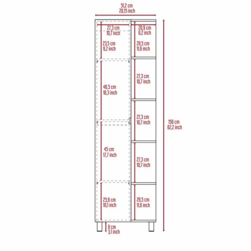 Bowery Hill Linen Mirror Cabinet in White Perspective: left