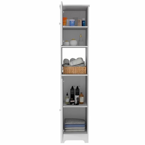 Bowery Hill 67  Linen Cabinet in White Perspective: left