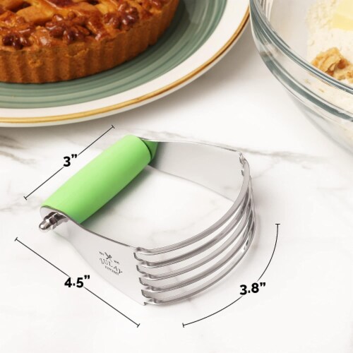 Zulay Kitchen Dough Blender and Pastry Cutter - Light Green Perspective: left