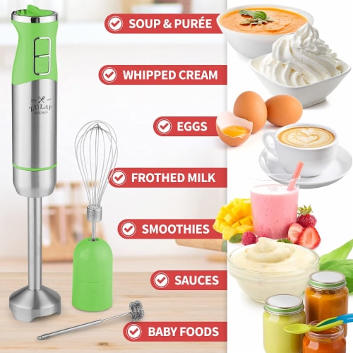 Zulay Kitchen Immersion Hand Blender 500W - Green Perspective: left
