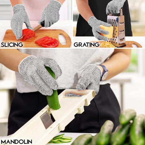 Zulay Kitchen Cut Resistant Gloves Food Grade Level 5 Protection