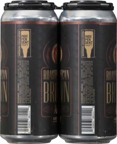 Skipping Rock Beer Co. Roasted Pecan Brown Ale Perspective: left