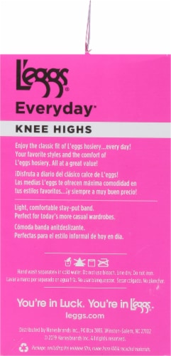 LEGGS EVERYDAY Plus Size Knee High Sheer Toe Perspective: left