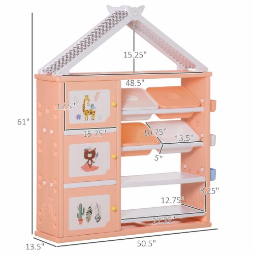Multi-Style Shelf Organizer for Kids Bedroom Storage, Toy Storage, and More Perspective: left