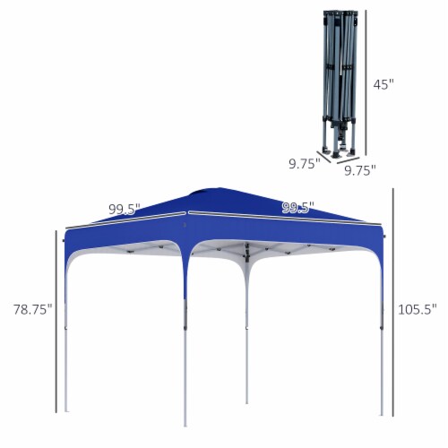 Pop Up Gazebo Foldable Canopy Tent with Wheeled Carry Bag & 4 Leg Weight Bags Perspective: left