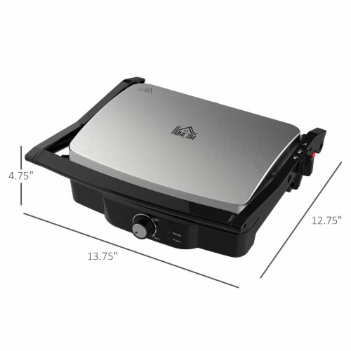 Panini Press Grill with NonStick Double Plates Drip Tray Opens 180 Degree, 1 Unit Kroger