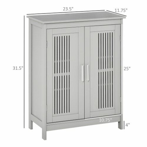 Costway Bathroom Floor Cabinet Side Storage Cabinet with 3 Drawers and 1 Cupboard White