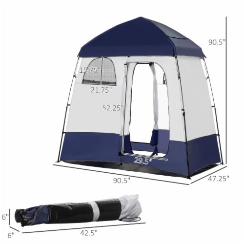 Two Room Pop Up Shower Tent w/ Shower Bag, Floor & Carrying Bag Privacy Shelter, 1 Unit Kroger