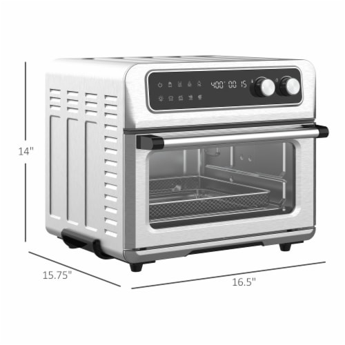 21 QT Air Fryer Toaster Convection Oven w/ Broil, Toast, Thaw & Dehydrator Perspective: left