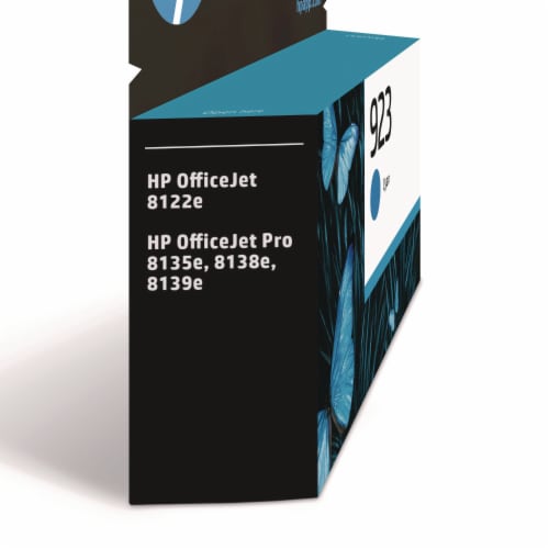 Hewlett Packard 923 Cyan Original Ink Cartridge (4K0T0LN) Perspective: left