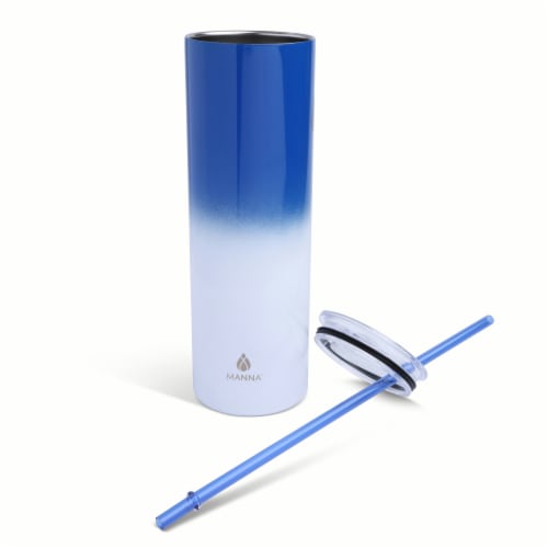 Manna Skinny Tumbler - Blue Perspective: left