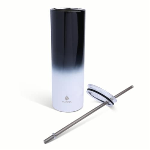 Manna™ Stainless Steel Skinny Tumber - Black Ombre Perspective: left