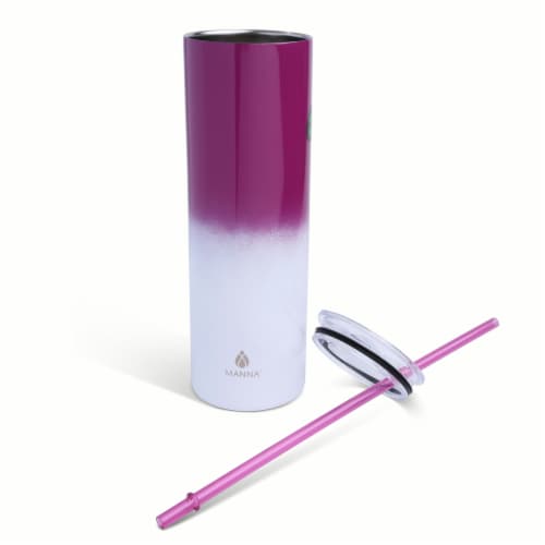 Manna Stainless Steel Skinny Tumbler - Purple Ombre Perspective: left
