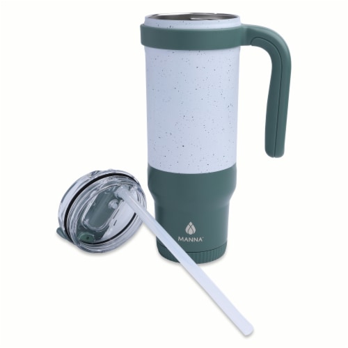 Manna™ Color Block Mug - Green/White Perspective: left