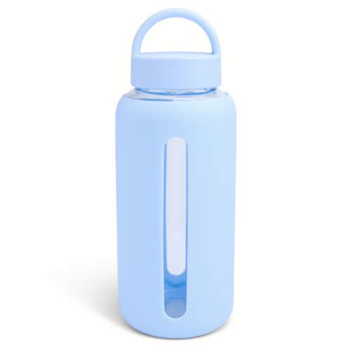 Manna™ Glass Water Bottle - Blue Perspective: left