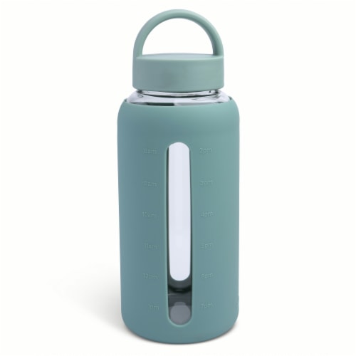 Manna™ Glass Water Bottle - Green Perspective: left