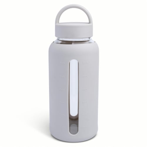 Manna™ Glass Water Bottle - Grey Perspective: left