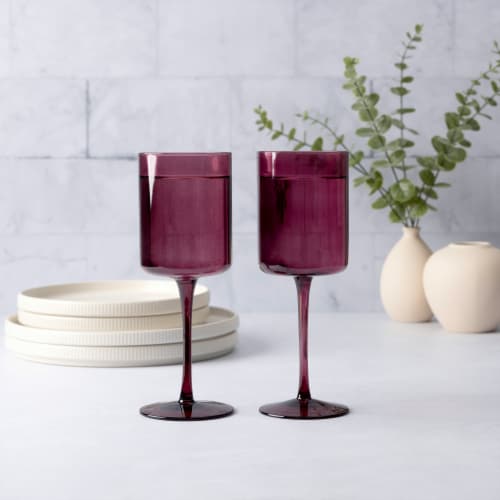 Core Home Wine Glass 2-Pack - Purple Perspective: left