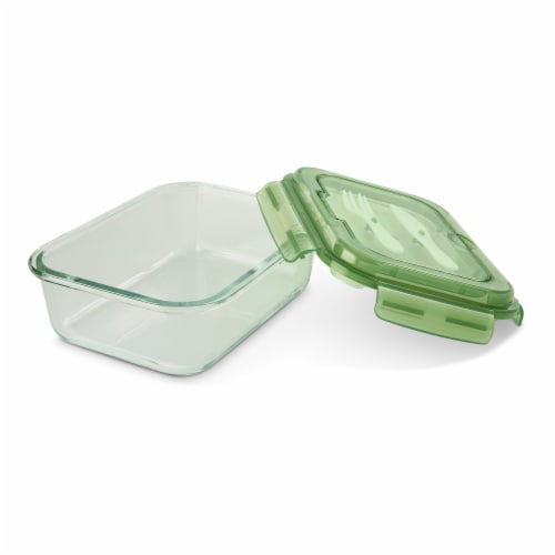 Manna™ Glass Bento Box - Green Perspective: left