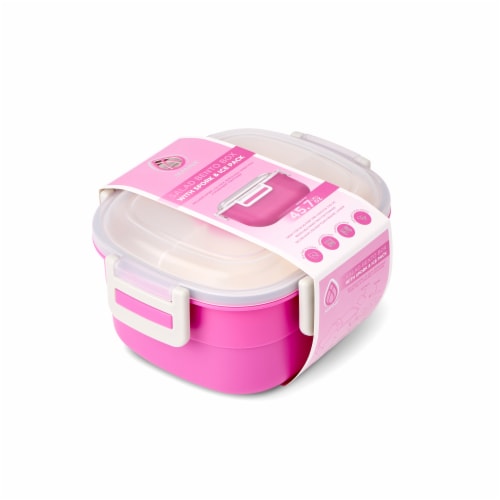 Manna™ Salad Bento Box - Pink Perspective: left