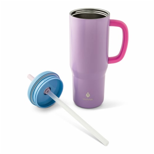 Manna™ Handled Tumbler - Purple Perspective: left