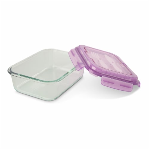 Manna™ Glass Bento Box - Purple Perspective: left