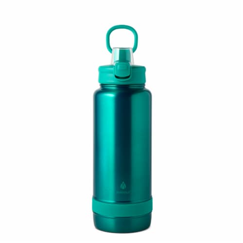 Manna™ Push Bottle - Metallic Teal Perspective: left