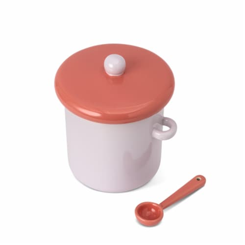 Core Ceramic Jar with Spoon - Purple Perspective: left