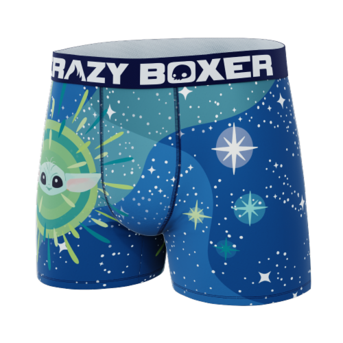 Crazyboxer The Mandalorian Baby Yoda Star Light Men's Boxer Briefs Perspective: left