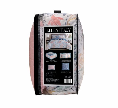 Ellen Tracey Comforter Set 100% Polyester Full / Queen Floral Perspective: left