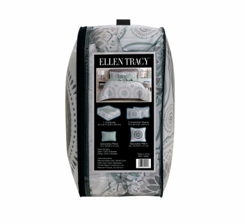 Ellen Tracy 5 Piece Comforter Set - Medallion Perspective: left